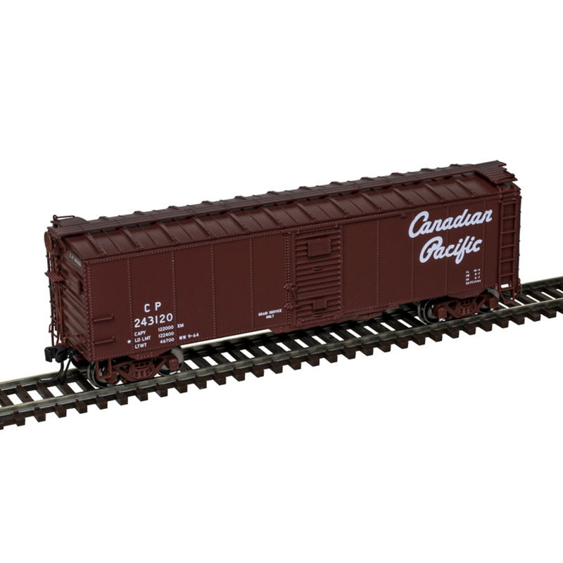 Atlas HO 40' Minibox Boxcar - Ready to Run - Master(R) -- Canadian Pacific #404544 (Boxcar Red, Script Lettering)