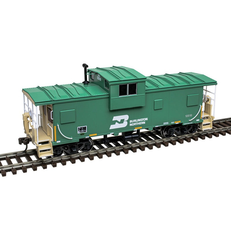 Atlas HO Extended-Vision Caboose - Ready to Run - Master(R) -- Burlington Northern (BN) #12510 (green, yellow)
