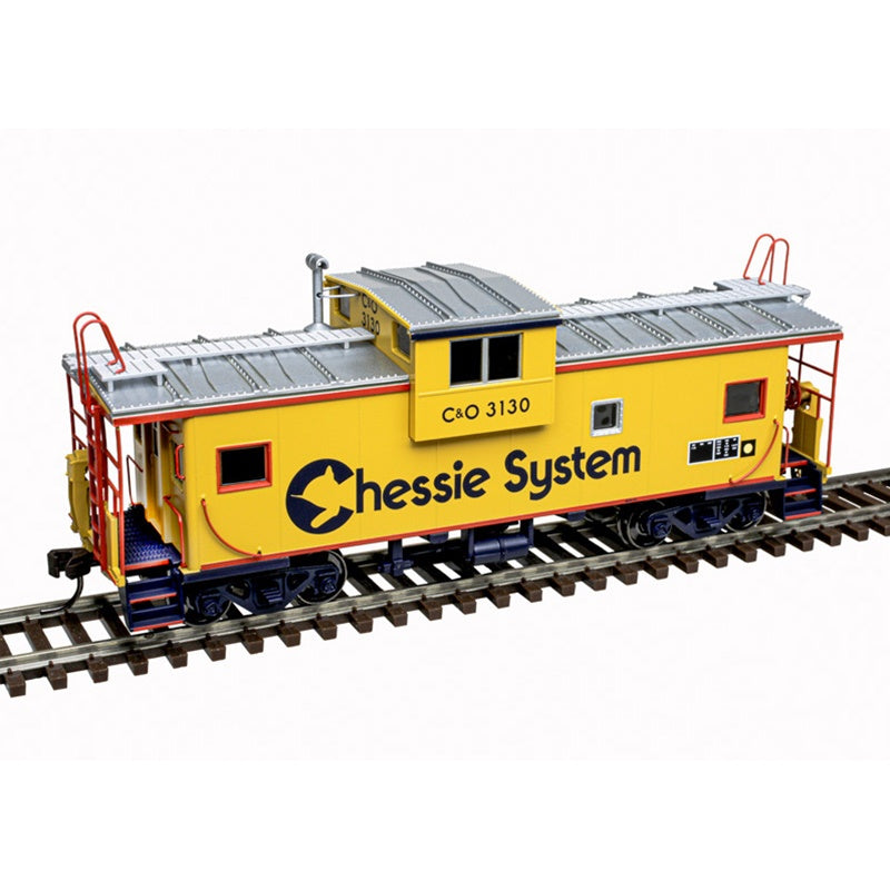 Atlas HO Extended-Vision Caboose - Ready to Run - Master(R) -- Chessie System #C-3130 (yellow, orange)