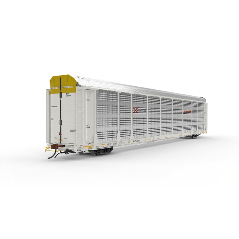 Atlas HO Trinity Hourglass Auto Rack - Ready to Run - Master(R) -- BNSF Railway #300124 (white, yellow, black, orange, Wedge Logo)