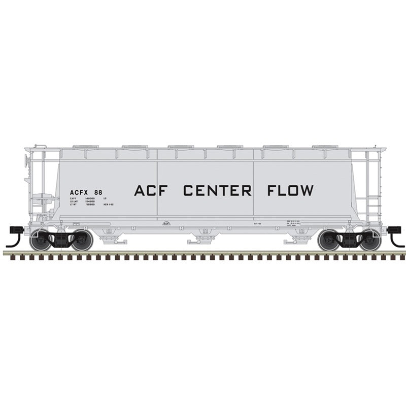 Atlas HO ACF 3-Bay Cylindrical Hopper - Ready to Run - Maaster(R) -- Atlas HO ACF Center Flow Demonstrator #88 (gray, black)