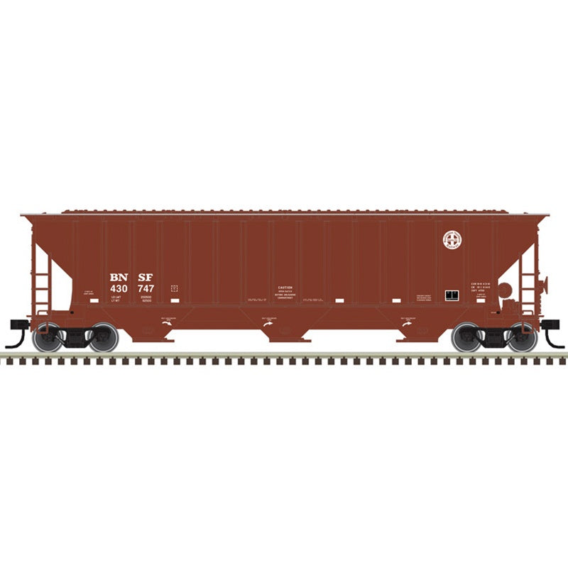 Atlas HO Thrall 4750 Covered Hopper - Ready to Run -- BNSF Railway #430768(Boxcar Red, Circle Cross Logo)