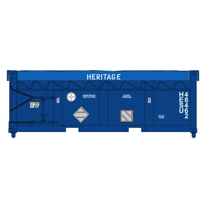 Atlas Master® HO Waste Containers (Sets of 6) - Heritage Environmental Services - HESU #48378, 48422, 48483, 48495, 48527, 48551