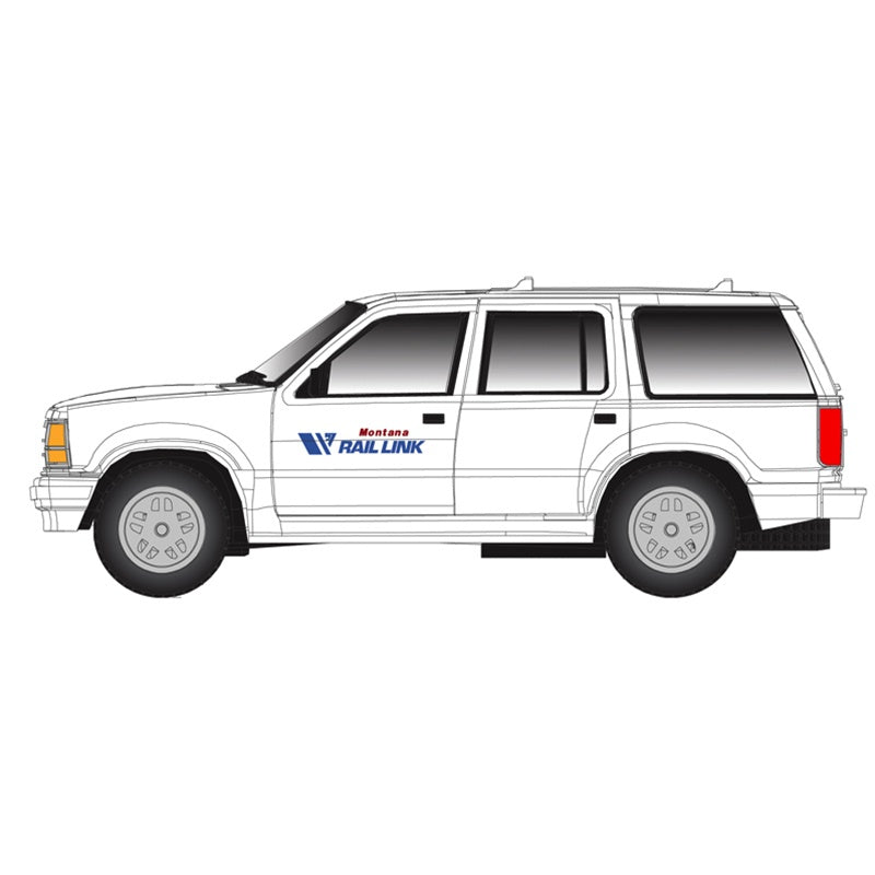 Atlas HO 1993 Ford(R) Explorer - Assembled -- Montana Rail Link (MRL) (white, blue, red)