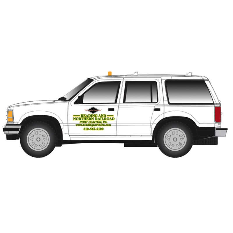 Atlas HO 1993 Ford(R) Explorer - Assembled -- Reading & Northern (RBMN) (white, green, yellow)