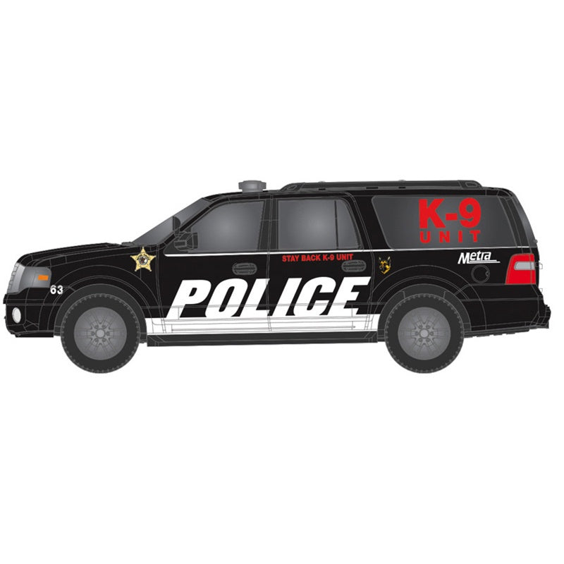 Atlas HO 2007 Ford Expedition - Assembled -- Metra (black, white, red)