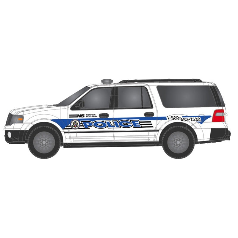 Atlas HO 2007 Ford Expedition - Assembled -- Norfolk Southern (white, blue)