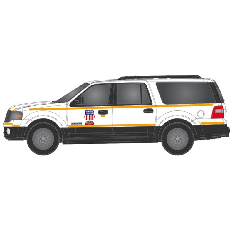 Atlas HO 2007 Ford Expedition - Assembled -- Union Pacific (white, black, yellow)
