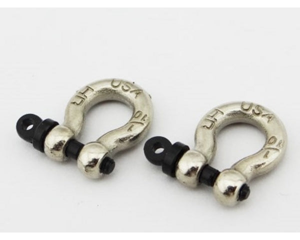 Hot Racing 1/10 Scale Alum Chrome Tow Shackle D-Rings - HRAACC808X08