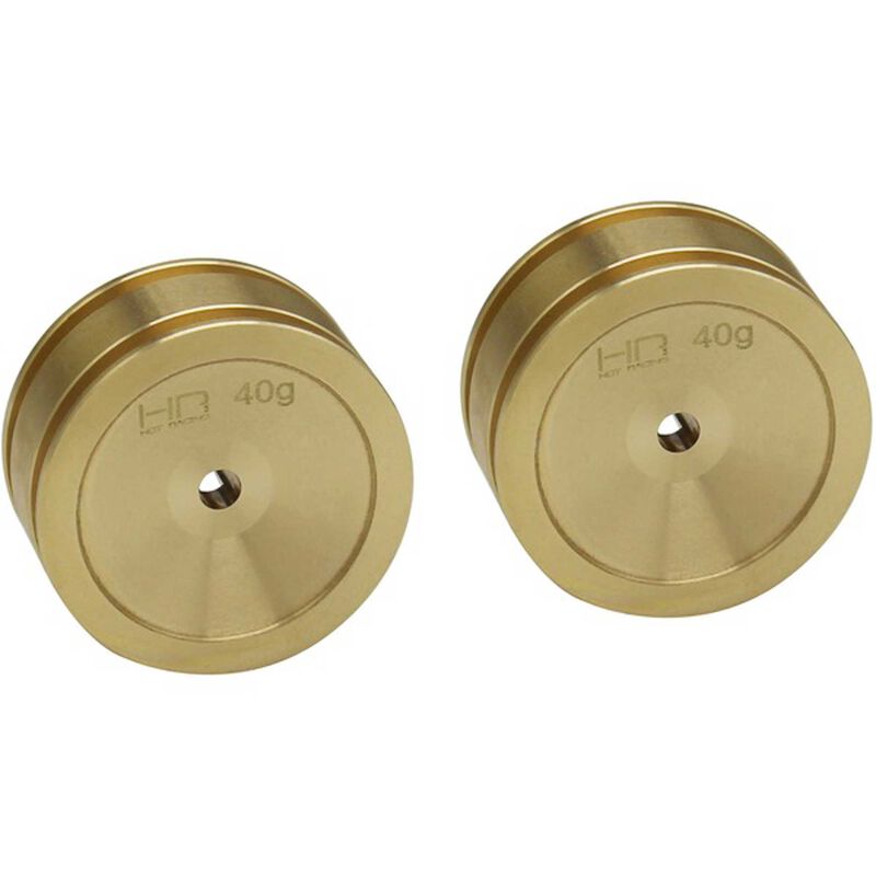 Hot Racing Brass Wheel, for Axial SCX24 (2pcs) - HRASXTF265H