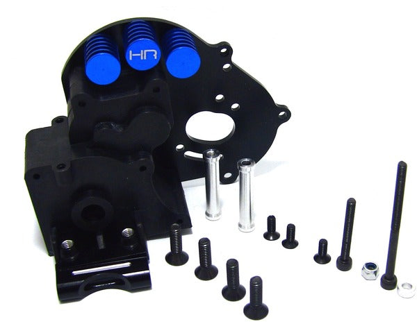 Hot Racing COMPOSITE GEAR CASE W/ALUM MOTOR PLATE - HRATE12GX01