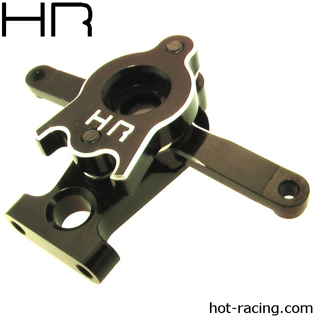 Alum Servo Saver Steering Bellcrank (Blk):1/16 TRA