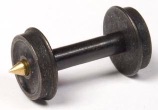 JB WHEELSETS 36" Resistor Wheelsets 20K ohm, Pointed Axle Ends, RP25 contour, 0.110Ã tread, Black Nickel wheel finish 12/pk - JBW10620