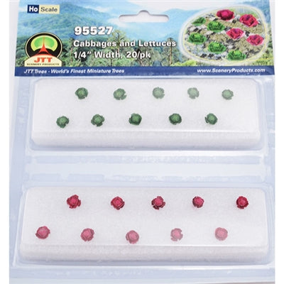 JTT Miniature Tree Cabbage & Lettuce -- 1/4" .6cm Tall pkg(20) - JTT95527