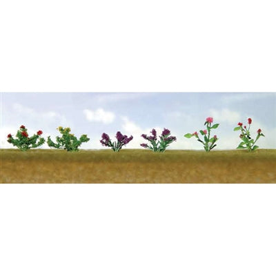 JTT Minature Tree - Assorted Flower Plants -- Set #1 pkg(12) - JTT95557