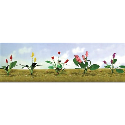 JTT Miniature Tree JTT95561 Assorted Flower Plants -- Set #2 pkg(10) - JTT95561