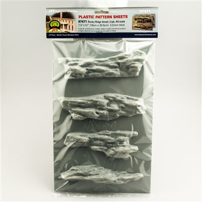 JTT Miniature Tree Patterned Plastic Sheet 2-Pack -- Rocky Ridge 7-1/2 x 12" 19.1 x 30.5cm - JTT97471