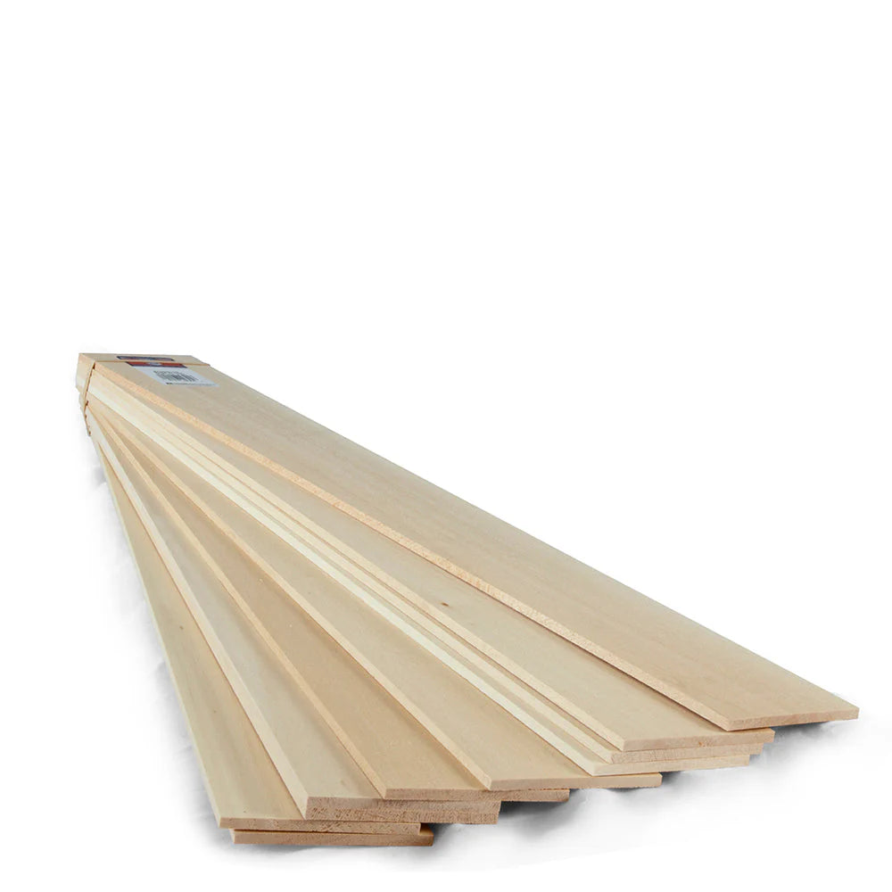 Midwest Products Basswood Sheet 3/16x3x24 (Sold per Sheet) - MID4305