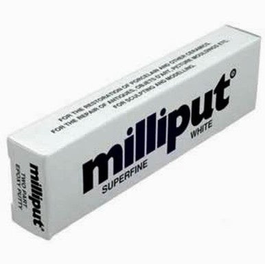 Milliput SUPERFINE WHITE 2-PART SELF HARDENING PUTTY - MPP3