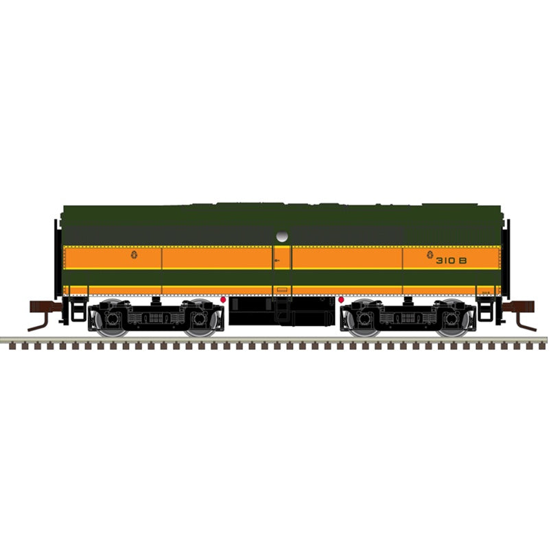 Atlas N Alco FB1 - Standard DC - Master(R) Silver -- Great Northern #310B (Omaha Orange, Pullman Green, yellow)