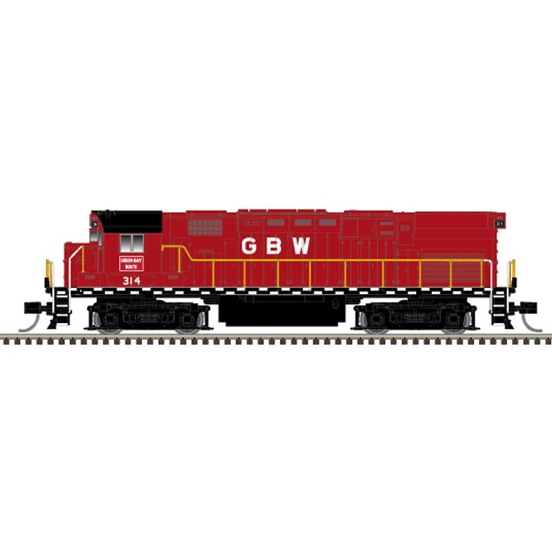 Atlas N Alco C424 - Standard DC - Master(R) Silver -- Green Bay & Western (GB&W) #322 (red, white, black)