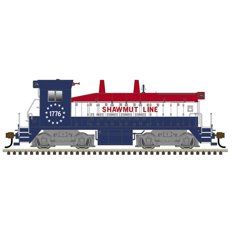 Atlas N EMD SW9/1200 - Standard DC - Master(R) -- Pittsburg & Shawmut #1816 (red, white, blue)