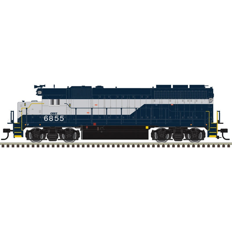 Atlas N EMD GP40 - LokSound and DCC - Master(R) -- CSX #6855 (Ex-RFP, blue, gray)