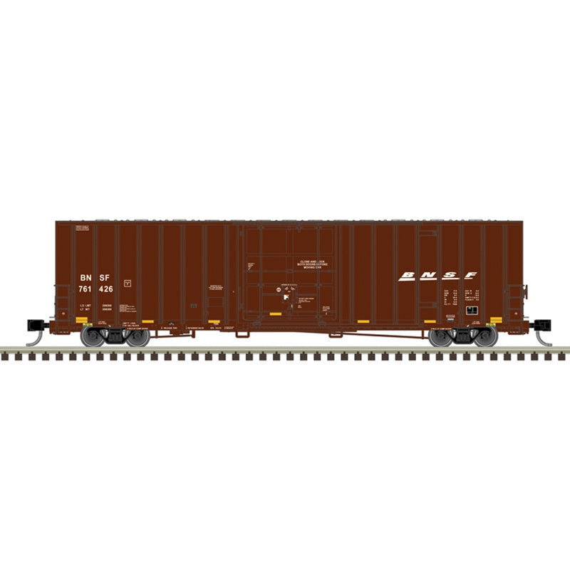 Atlas N Gunderson 7538 Single-Door Boxcar - Ready to Run -- BNSF Railway #761410 (Boxcar Redk, Wedge Logo)