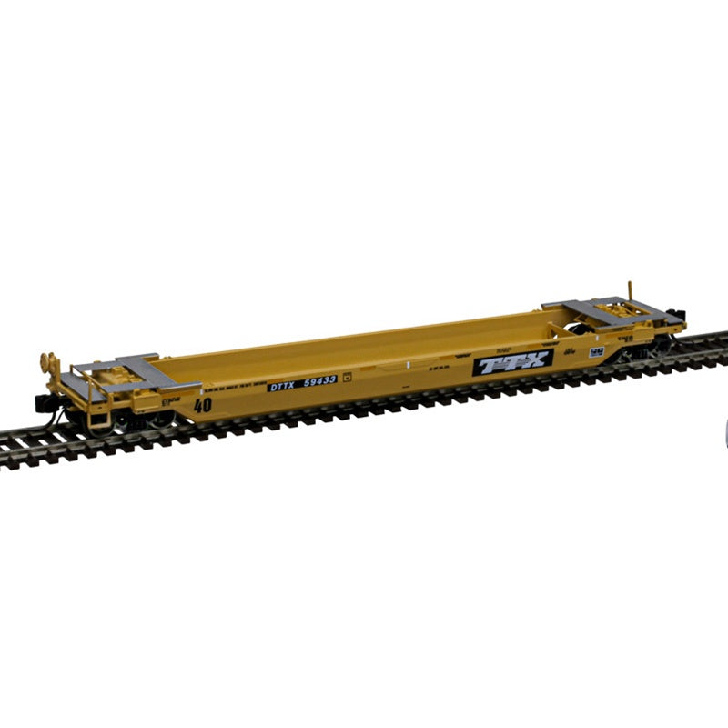 Atlas N 40' Rebuilt Well Car - Ready to Run - Master(R) -- TTX DTTX #59439 (yellow, black logo)