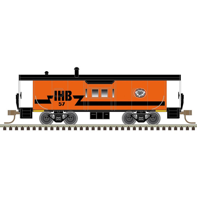 Atlas N International Steel Bay Window Caboose - Ready to Run - Master(R) -- Indiana Harbor Belt #57 (orange, black)
