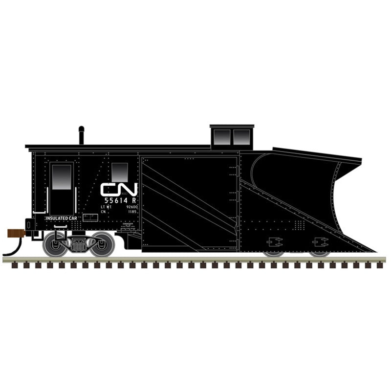 Atlas N Russell Snow Plow - Ready to Run - Master(R) -- Canadian National #55614 (black, white)