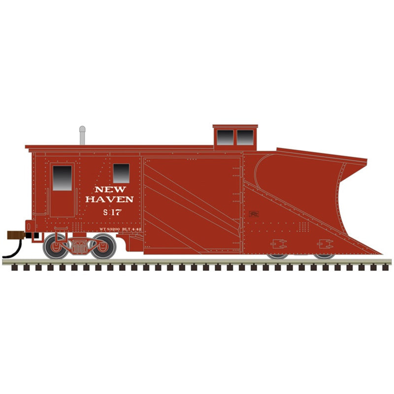 Atlas N Russell Snow Plow - Ready to Run - Master(R) -- New Haven #S17 (Boxcar Red)