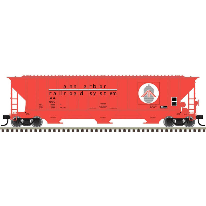 Atlas N Thrall 4750 Covered Hopper - Ready to Run -- Ann Arbor (AA) #624 (orange, white, Carferrry Logo)