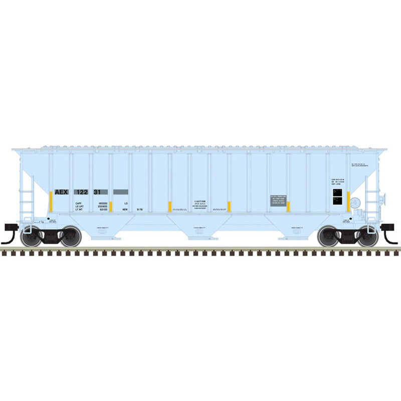 Atlas N Thrall 4750 Covered Hopper - Ready to Run -- The Anderson's AEX #12231 (gray, yellow, conspicuity marks)