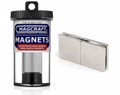 Magcraft Magnets 1"X1"X1/8" RARE EARTH BLOCK MAGNETS (4) - NSN613