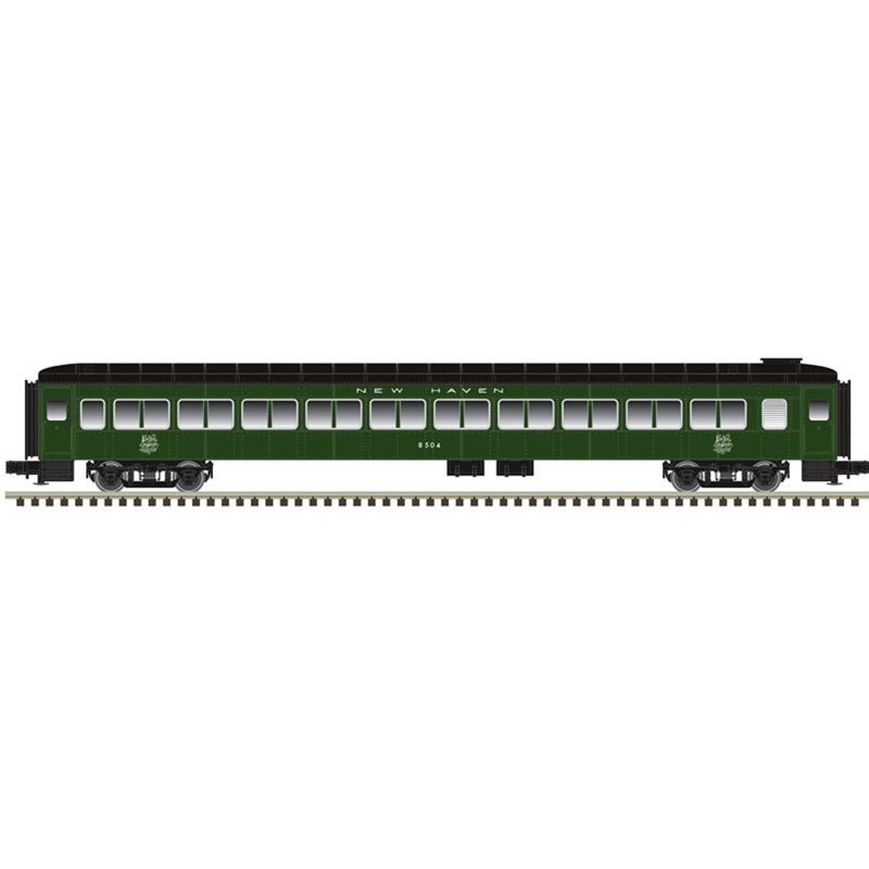 Atlas Trainman (3-Rail) O 80' Pullman Bradley Passenger Car New Haven (Green/White) #8505
