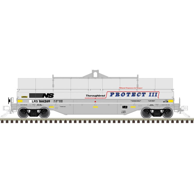 Atlas Master (3-Rail) O 42' Coil Steel Cars Laurinburg & Southern (LRS) #166293