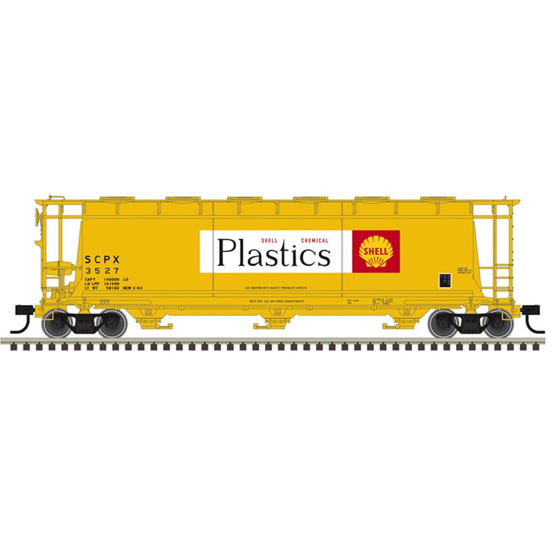 Atlas Master (3-Rail) O 3 Bay Cylindrical Hopper Shell Plastics #3533