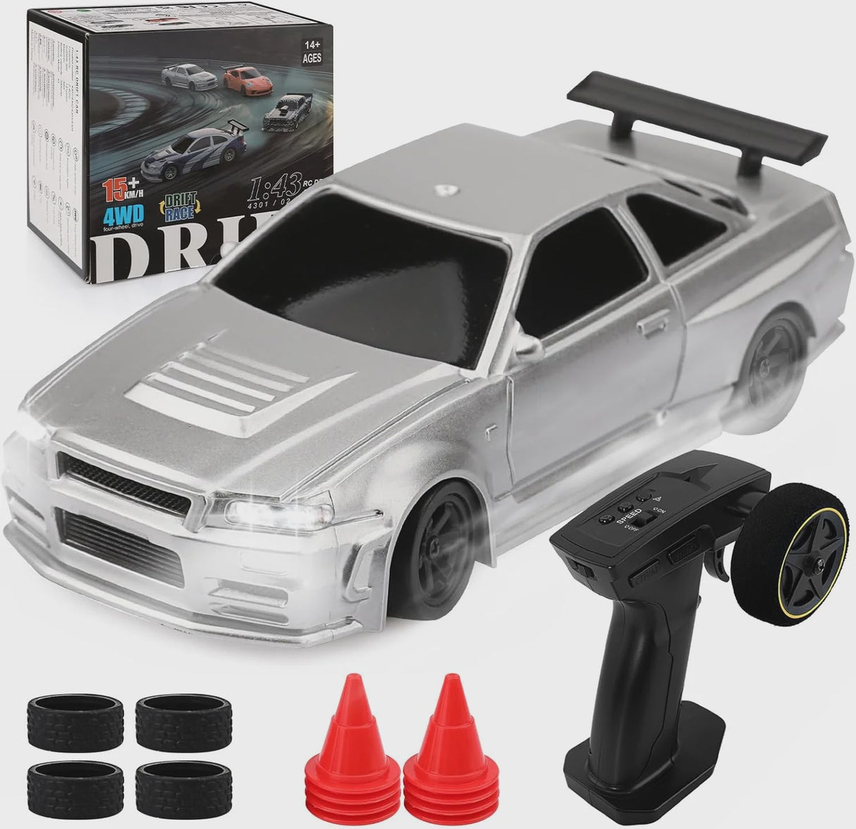 Jiabaile 1:43 Drift Car - Silver