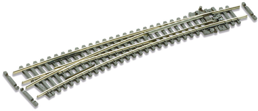 Peco Code 55 Medium Radius Curved Turnout w/ Electrofrog -- Left Hand - PPCSLE387F