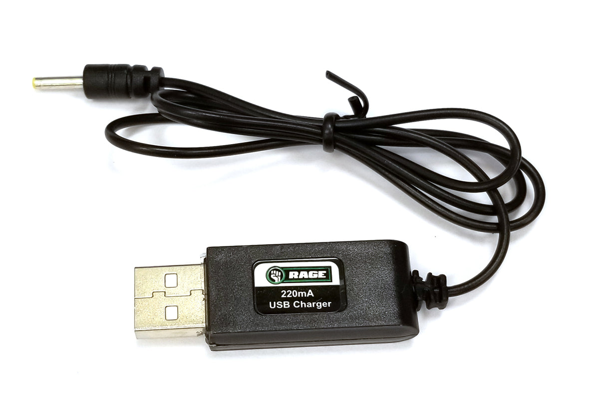 Rage RC 220MAH USB CHARGER: SPINNER MISSILE - RGR4135