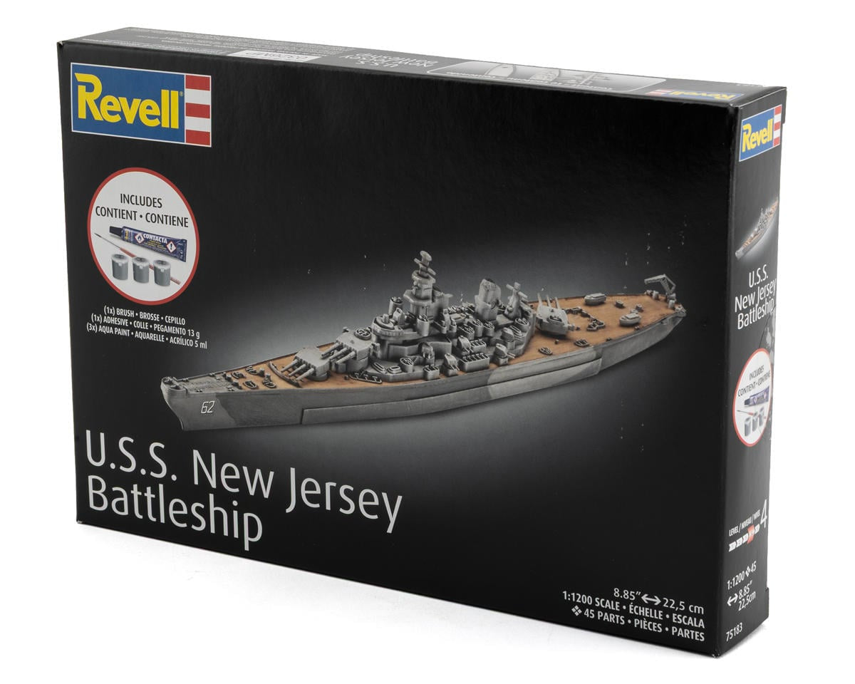 Revell 1/1200 USS New Jersey Battleship Plastic Model Kit