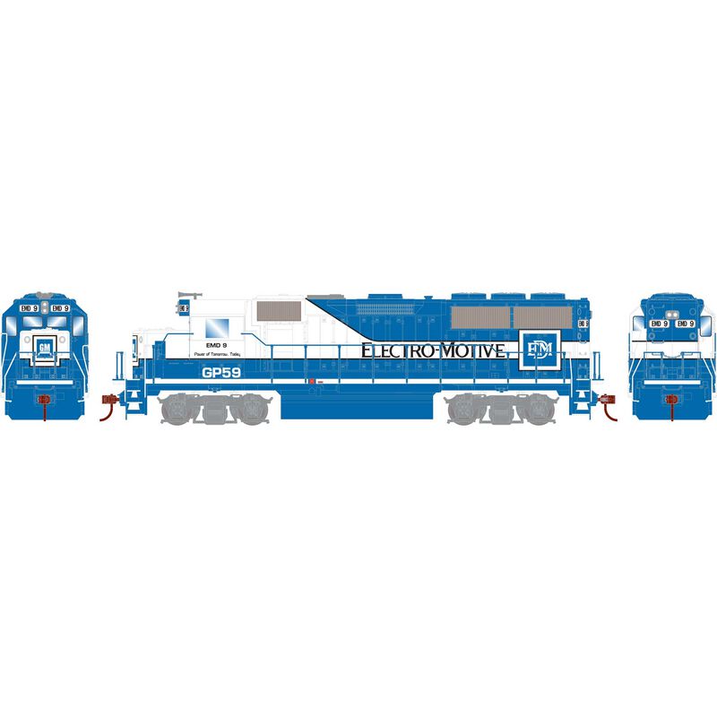 Roundhouse HO GP59 w/DCC Decoder, EMDX #9 - RND12646