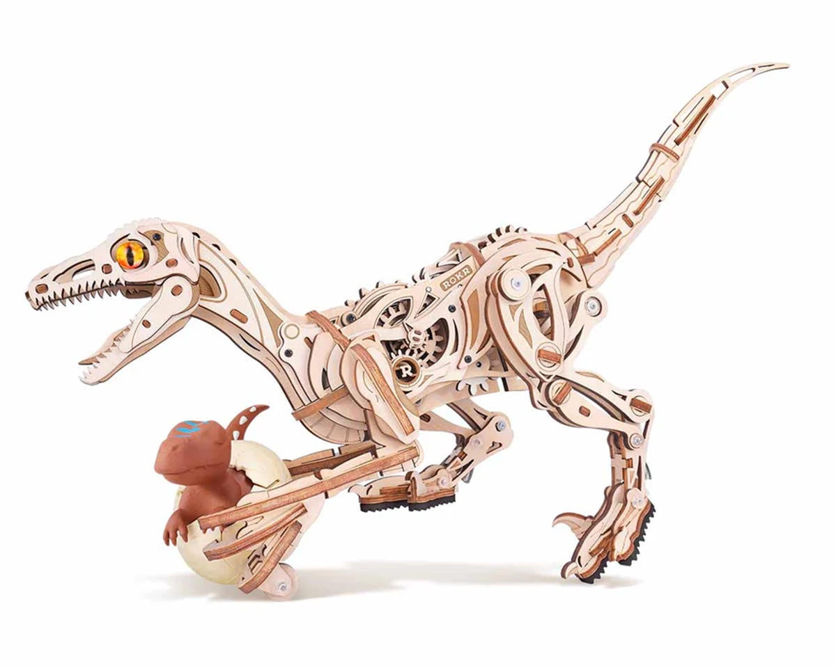 Robotime ROKR Velociraptor Mechanical DIY Miniature 3D Wooden Model Kit