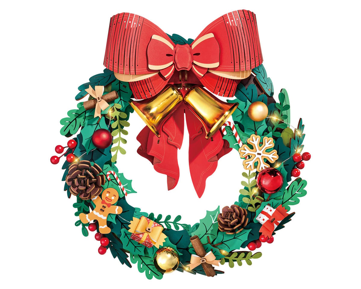 Robotime Christmas Wreath DIY Miniature 3D Wooden Model Kit