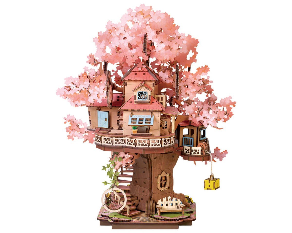Robotime Sakura Tree House DIY Miniature 3D Wooden Model Kit