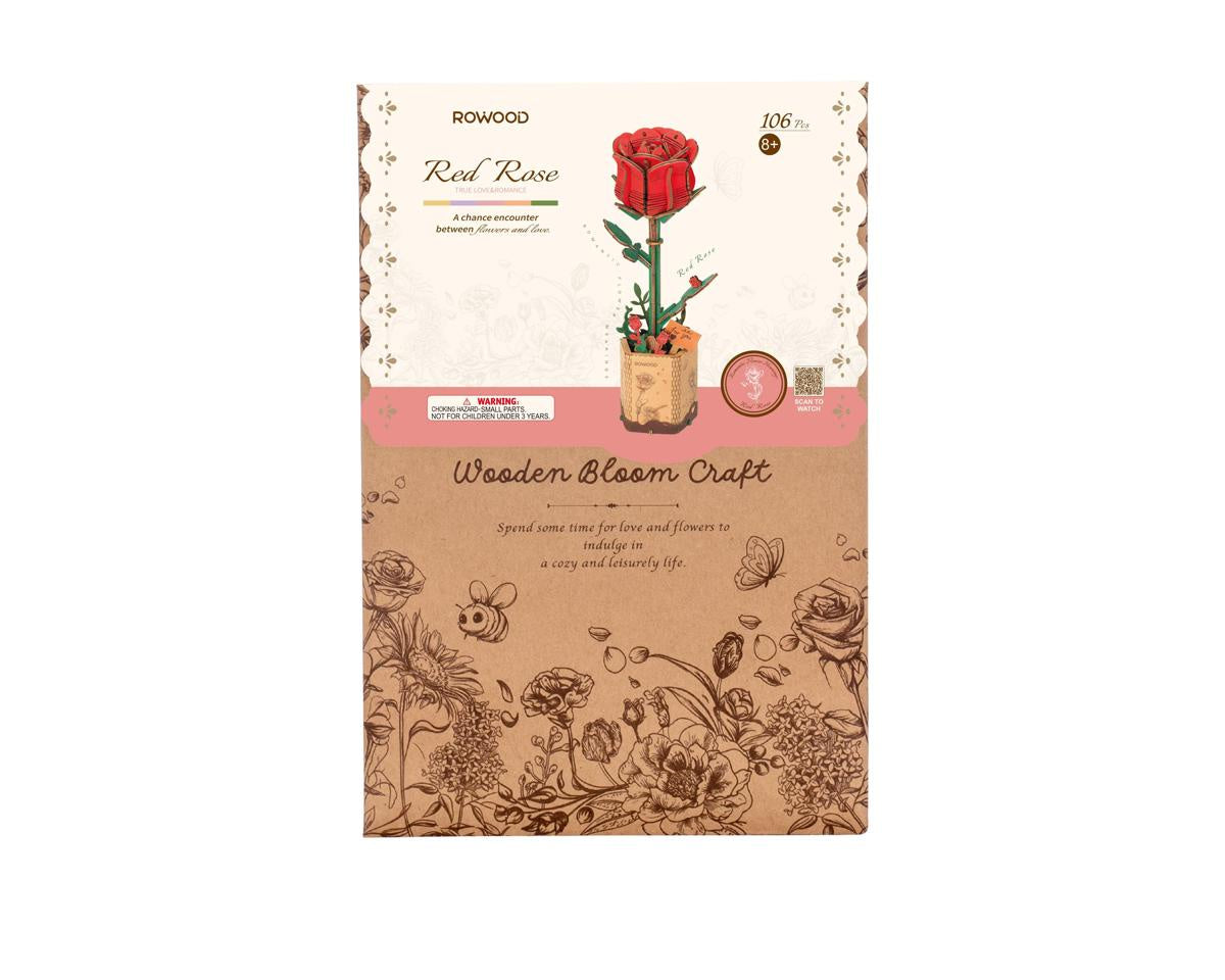 Robotime ROWOOD Red Rose