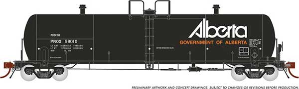 Rapido Trains RPI135010A HO Procor 20K Gal Tank Car, PROX (1) - RPI135010A