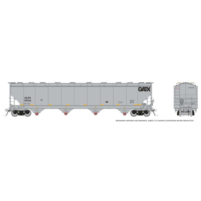 Rapido Trains HO Trinity 6221 cuft Plastics Covered Hopper GPLK (General American Marks): 6-Pack