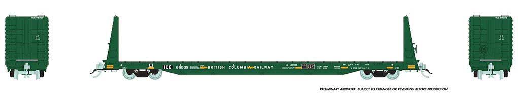 Rapido Trains HO Marine Ind Bulkhead Flatcar ICE ExBCR - RPI147010A